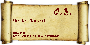 Opitz Marcell névjegykártya